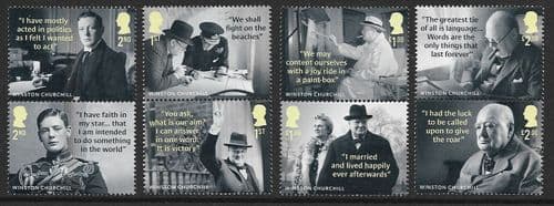 SG5253-5260 2024 Winston Churchill Stamp Set