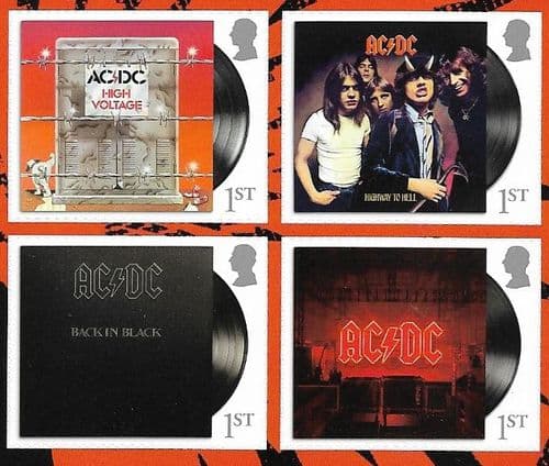SG5293-5296 2025 AC/DC (2nd Issue) Set of 4 Singles from Booklet