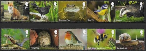 SG5297-5306 2025 Garden Wildlife Stamp Set