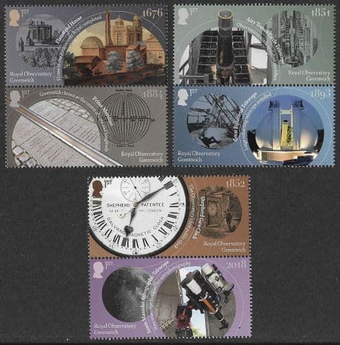 SG5340-5345 2025 Royal Observatory Greenwich Stamp Set