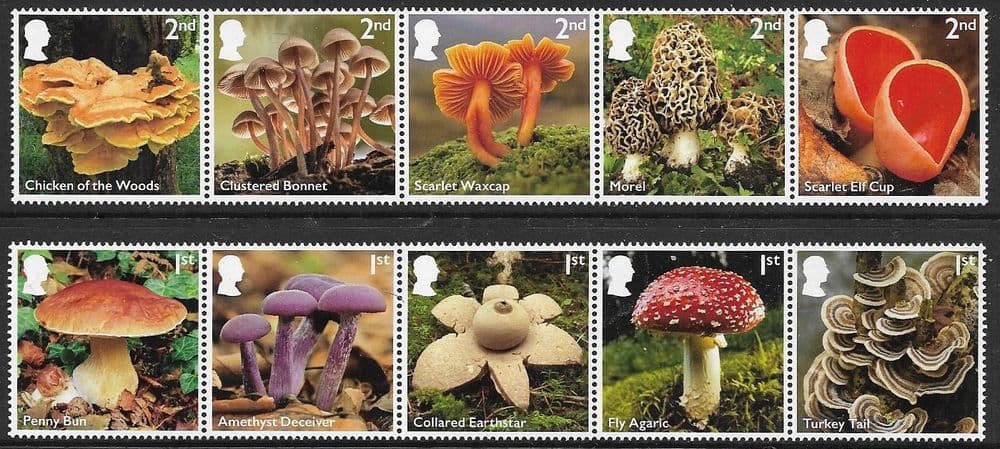 SG5351-5360 2025 Mushrooms Stamp Set