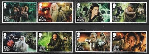 SG5465-5472 Lord of the Rings  Stamp Set