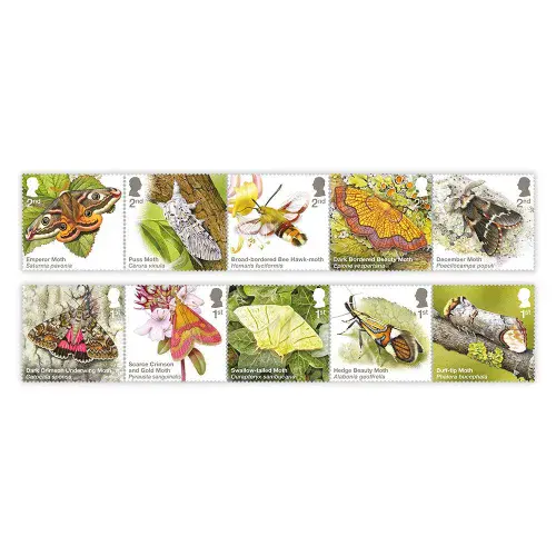 SG5510-5519 2026 Moths Stamp Set