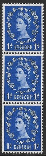 SG562a (S15c) EXTRA STOP FLAW 1d Ultramarine  (Centre Stamp)