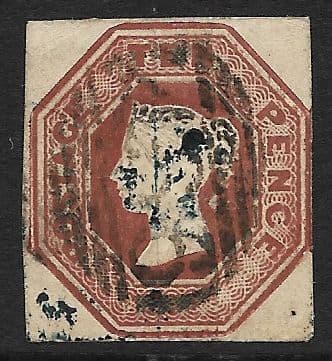 SG57 10d Brown Queen Victoria Embossed Stamp (Added Top Left Corner)(Stock 57003)