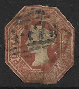 SG57 10d Brown Queen Victoria Embossed Stamp (Stock 57012)