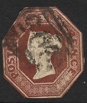 SG57 10d Brown Queen Victoria Embossed Stamp (Stock 57013)