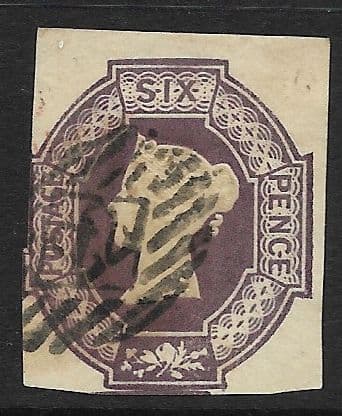 SG59 6d Dull Lilac Queen Victoria Embossed Stamp (Stock 59001)