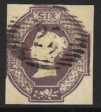 SG59 6d Dull Lilac Queen Victoria Embossed Stamp (Stock 59002)
