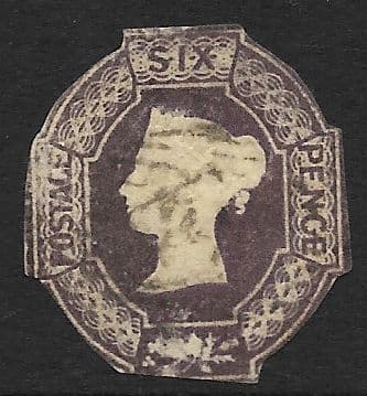 SG59 6d Dull Lilac Queen Victoria Embossed Stamp (Stock 59004)