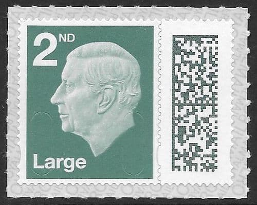 V5002 (24) 2nd Class Large Barcoded Stamp MAIL M24L (No Source Code, Date Code 24)