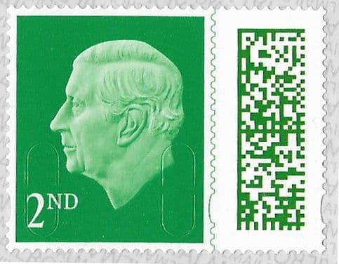 V5012 (23) 2nd Class Small Barcoded Stamp MBIL M23L (Source Code B, Date Code 23)