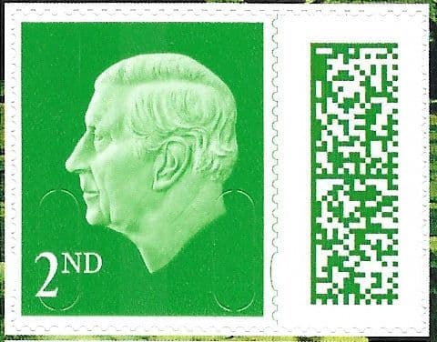 V5013 (25) 2nd Class Small Barcoded Stamp MPIL M25L (Source Code P, Date Code 25) Ex CY14 Booklet