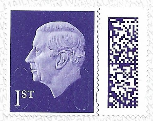 V5015 25 1st Class Small Barcoded Stamp MFIL M25L Source Code F Date ...
