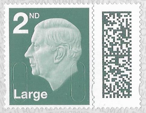 V5019 (23) 2nd Class Large Barcoded Stamp MBIL M23L (Source Code B, Date Code 23)
