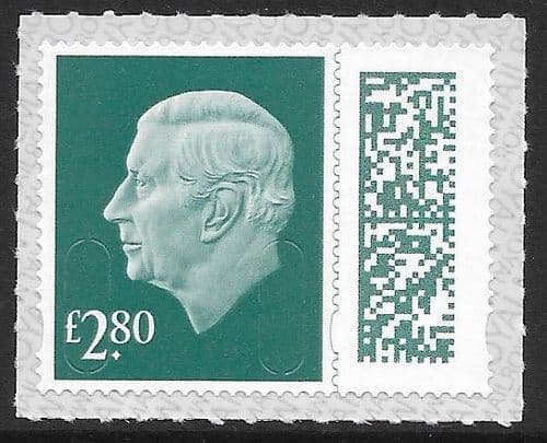 V5027 £2.80 Barcoded Stamp MAIL M24L (No Source Code, Date Code 24)