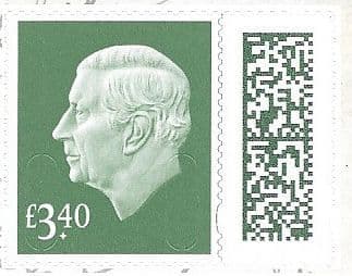 V5070 £3.40 Barcoded Stamp MPIL M25L (Source Code P, Date Code 25) Ex CY12 Booklet