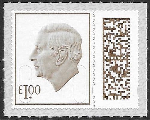 V5180 £1.00 Barcoded Stamp MAIL M23L (No Source Code, Date Code 23)