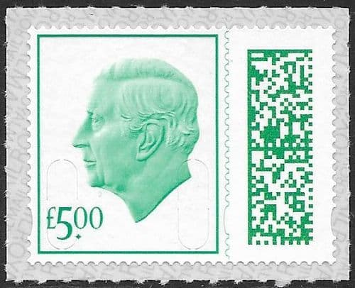 V5240 £5.00 Barcoded Stamp MAIL M23L (No Source Code, Date Code 23)