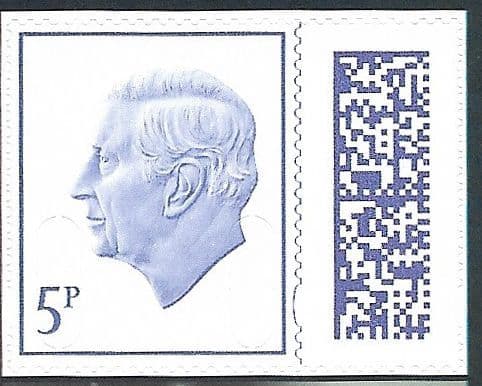 V5271 5p Barcoded Stamp MPIL M24L (Source Code P, Date Code 24) Ex CY9 Booklet