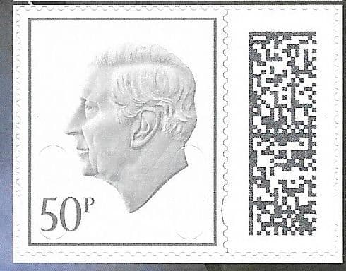 V5280 50p Barcoded Stamp MPIL M24L (Source Code P, Date Code 24) Ex CY5 Booklet
