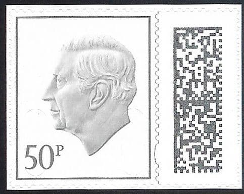 V5280 50p Barcoded Stamp MPIL M25L (Source Code P, Date Code 25) Ex CY10 Booklet