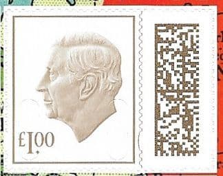 V5285 £1.00 Barcoded Stamp MPIL M25L (Source Code P, Date Code 25) Ex CY10 Booklet