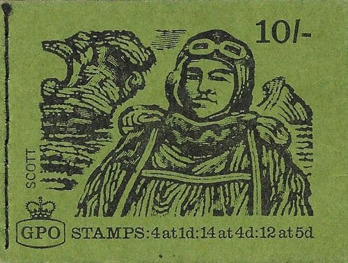 XP6 September 1968 10/- Machin Pre-Decimal Stitched Stamp Booklet