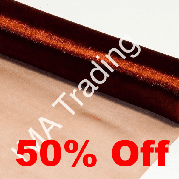 Bronze Organza Fabric Roll 80cm X 25m 1