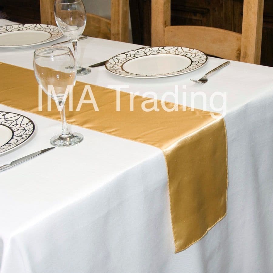 GOLD SATIN TABLE RUNNER