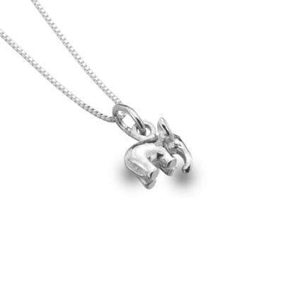 Baby Elephant 3D 925 Sterling Silver Necklace Pendant - Origins