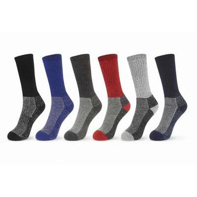 Below Zero Merino Thermal Wool Socks For Men Pack of 6 – UK SIZE 6-12 USA 7-13