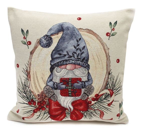 Bergen Tapestry Christmas Gonk Complete Cushion - 45cm x 45cm