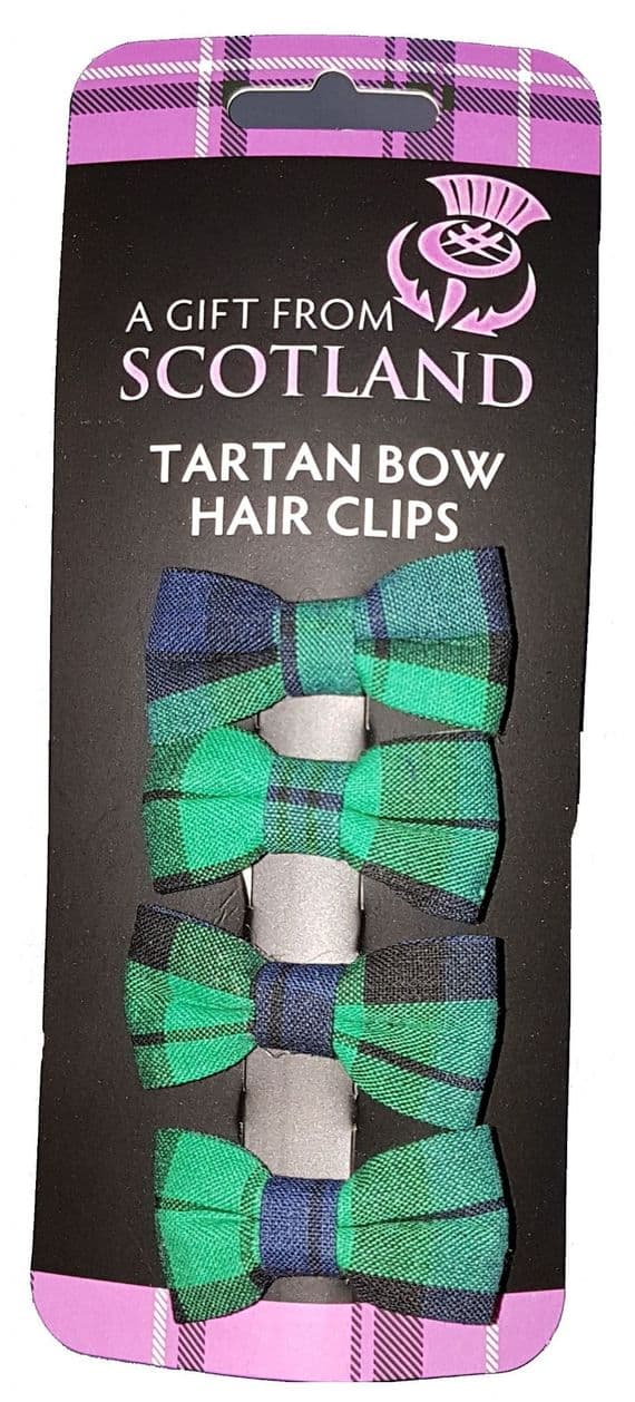 Black Watch Tartan Hair Clips – Set of 4