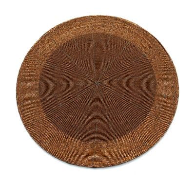 Bliss Beaded Christmas Round Place Table Mat 12