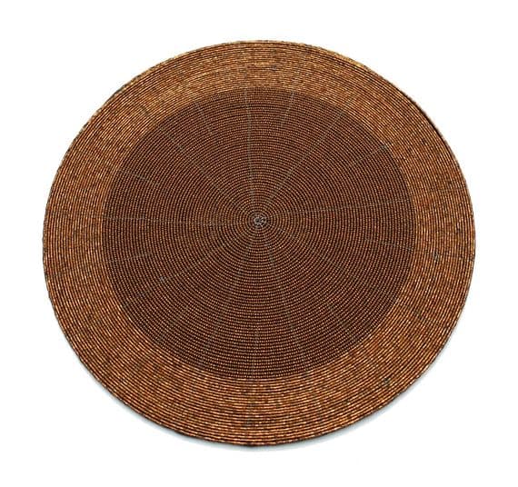 Bliss Beaded Christmas Round Place Table Mat 12