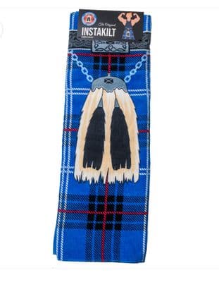 Blue Tartan Kilt Beach Towel 100% Cotton 150 x 75 cm – by Instakilt