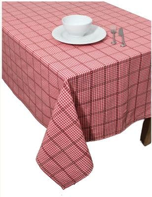 Burleigh Country Christmas Table Cloth  53x 88 - Red/White