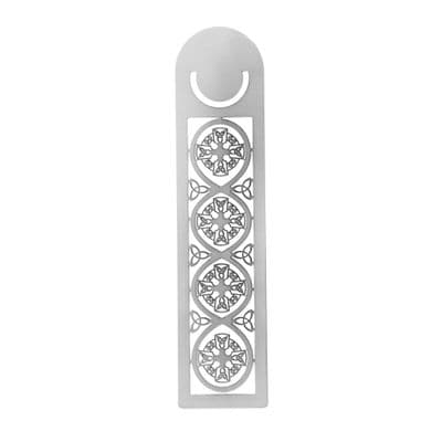 Celtic Cross Bookmark - Sea Gems Rhodium Plated