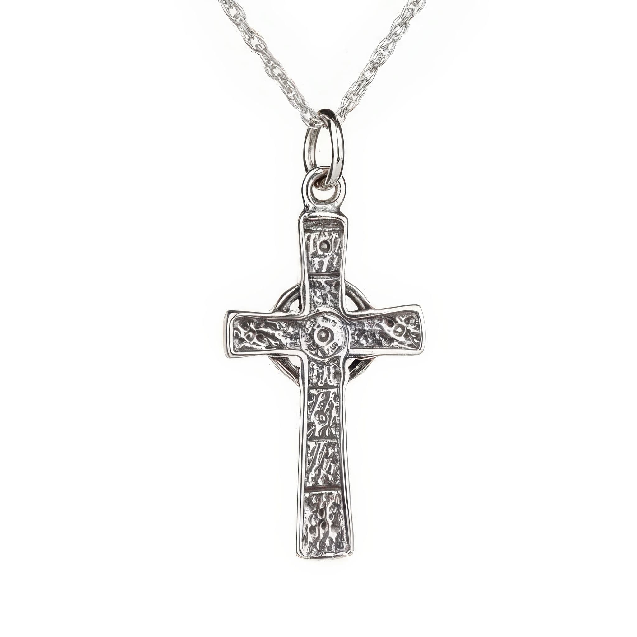 Celtic Cross Necklace Sterling Silver | Trinity Knot Pendant