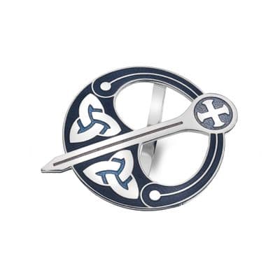 Celtic Trinity Knot Scarf Ring – Purple Enamel – by Sea Gems