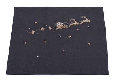 CHRISTMAS EVE FLIGHT - Embroidered Placemat 13