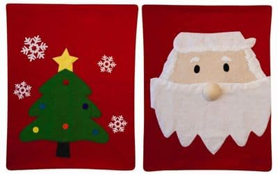 Christmas Santa or Tree Gift Sack 60cm x 46cm with Drawstring closure - Reusable