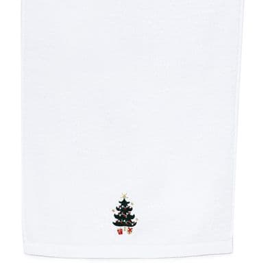 Christmas Tree Embroidered Guest Towel - 30cm x 50cm