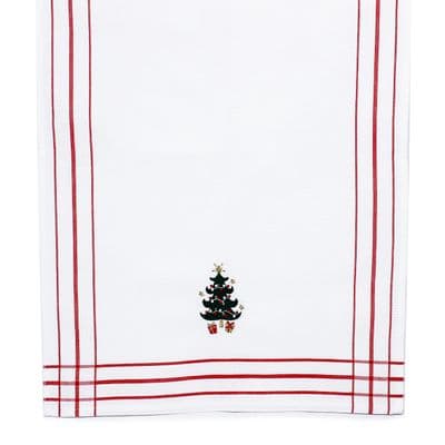 Christmas Tree Embroidered Tea Towel - 50cm x 70cm