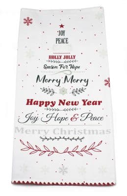Christmas Wishes Tea Towel - 51cm x 70cm