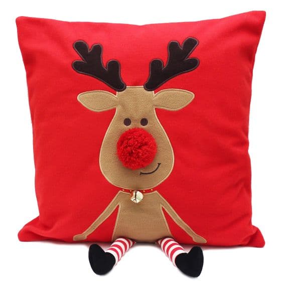 Dangly Deer Embroidered Complete Cushion 18