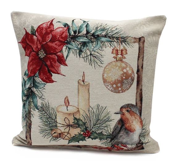 December Days Christmas Tapestry Style Complete Cushion - 45cm x 45cm