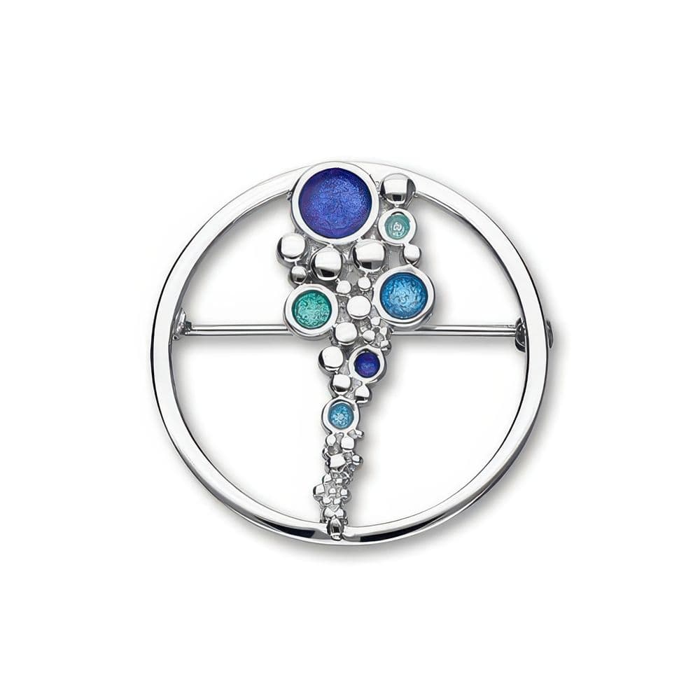 Dröfn Sterling Silver Brooch – Sea Foam Design