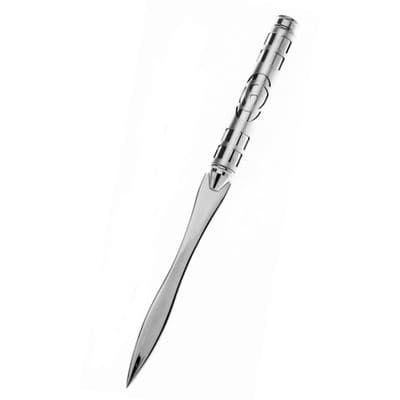 Etched Brass Letter Opener - Mack Tube Rose, Rhodium Plated